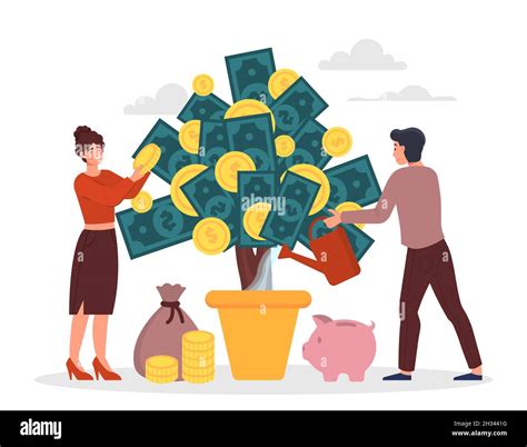 People Water Money Tree Stock Vector Image And Art Alamy