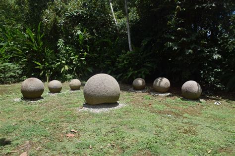 Pre Columbian Stone Sphere Photographed At Finca 6 National Museum