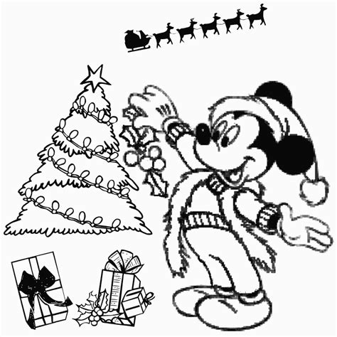 Mickey Mouse Christmas Coloring Pages Clip Art Library