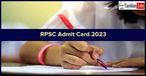 Rpsc Protection Officer Admit Card 2023 Out