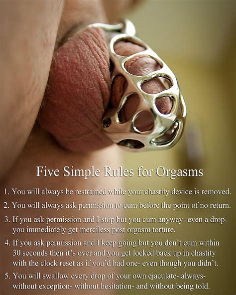 Rules For Sissy Chastity Slave Orgasms Freakden