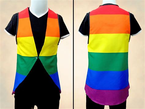 lgbtq gay rainbow pride flag vest shirt perfect outfit t etsy