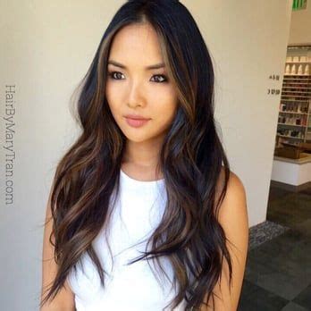 A partial highlight traditionally includes all of the hair in the front of your head, and the top back area usually above the ears. Soft blending chocolate subtle Ombre on Asian hair | Yelp ...