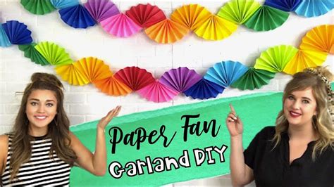 How To Make A Paper Fan Garland Paper Fan Garland Diy Happily Ever