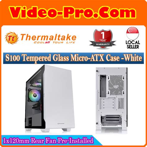 Thermaltake S100 Tempered Glass Black White Snow Edition Micro Atx