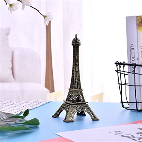 Eshato 7 Inch Eiffel Tower Statue Decor Alloy Metal Collectible