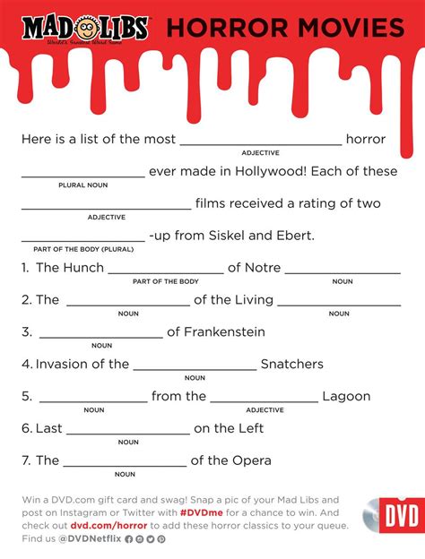 Halloween Mad Libs Printable