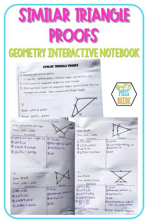 Geometry Interactive Notebook Similarity Busy Miss Beebe