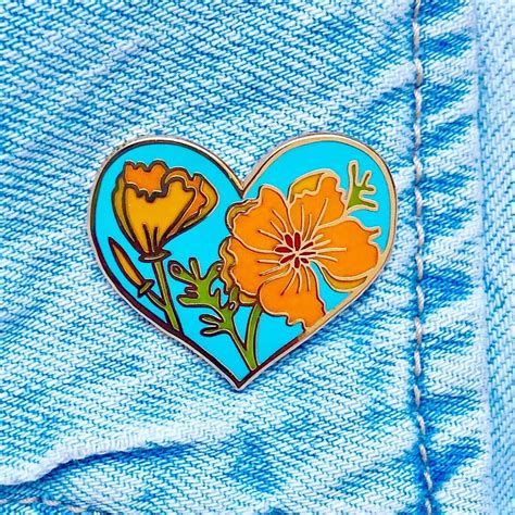 brenna on instagram “oh hey new california poppy pin 👋🏼available now in my etsy shop link in