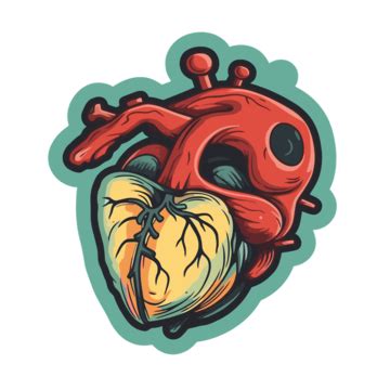 The Human Heart Sticker Clipart Vector Human Heart Human Heart