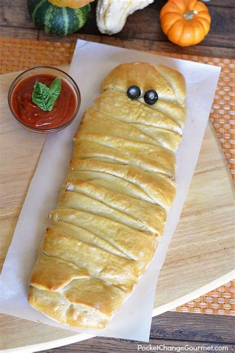 Here is our slight twist to the party. Halloween Party Food: Mummy Calzone | Pocket Change ...