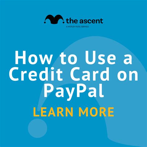 How To Use A Credit Card On Paypal The Motley Fool