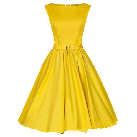 Yellow Belted Vintage Dress Lily And Co