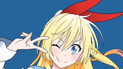 Fond d écran illustration blond cheveux longs Anime Filles anime yeux bleus dessin animé