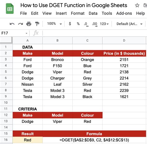 How To Use The Dget Function In Excel Riset