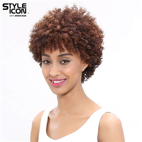 Styleicon Wig Brazilian Hair Afro Kinky Curly Wig Weave Bundle Short Machine Made Wigs Remy