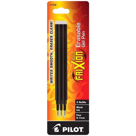 Pilot Frixion Ballpoint Pen Refill In Black Pack Of 3 Goldspot Pens