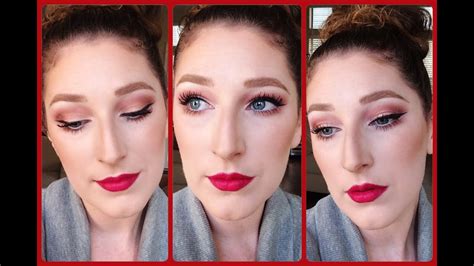 Festive Holiday Makeup Red Lip Youtube