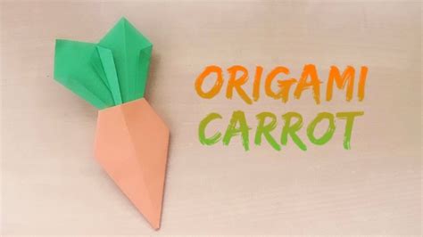 Easy Origami Carrotpaper Carrot For Kidshow To Make Origami Carrot