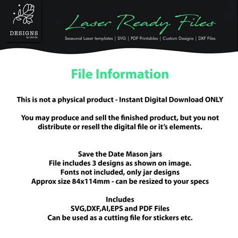 Save The Date Laser Cut Filelaser Templatesvg Cut File Dxf Etsy Australia