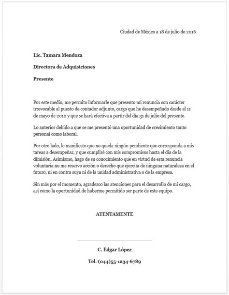 Ejemplo Carta Renuncia Voluntaria Mexico Genuardis Portal Picture
