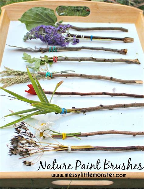 Make Your Own Nature Paintbrushes Painting With Flowers And Nature