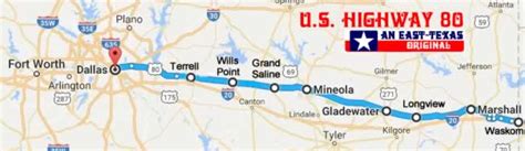 Interstate 20 Mile Marker Map Texas
