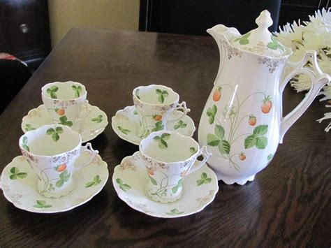 When you hear the words german chocolate, you know that set aside. Antique German chocolate pot, cups & saucers w ...