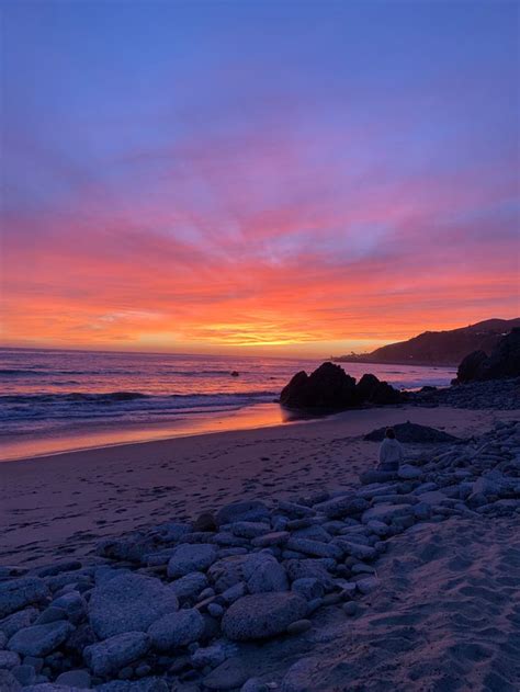 Malibu Sunset Malibu Sunset Malibu California Beach Water Sunset