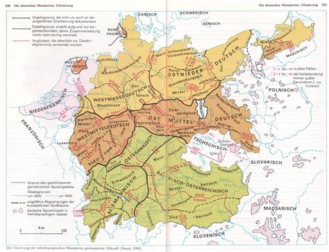 German Dialects In 1900 With Isoglosses 2622x2009 Germany Map