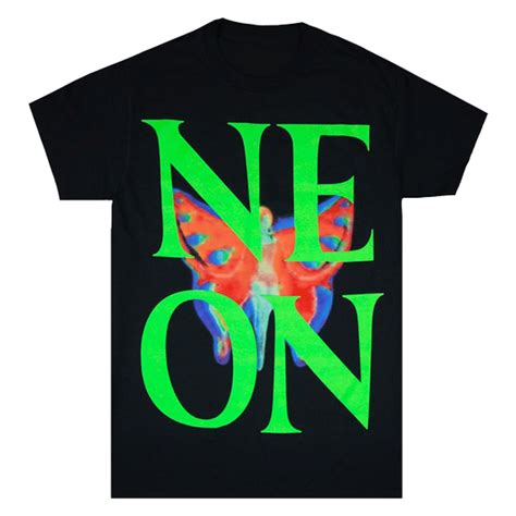 Playboi Carti Merch Playboi Carti Neon Tour Butterfly T Shirt Black