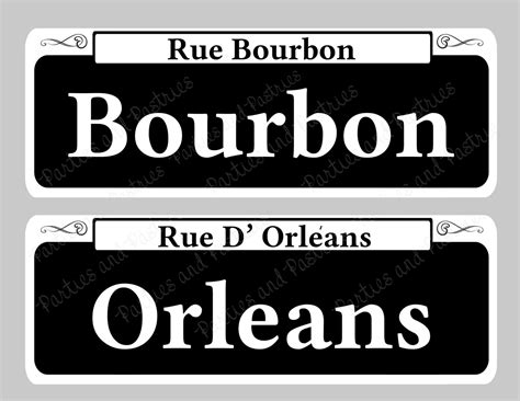 New Orleans Signs Instant Download Street Table Signs Set Of