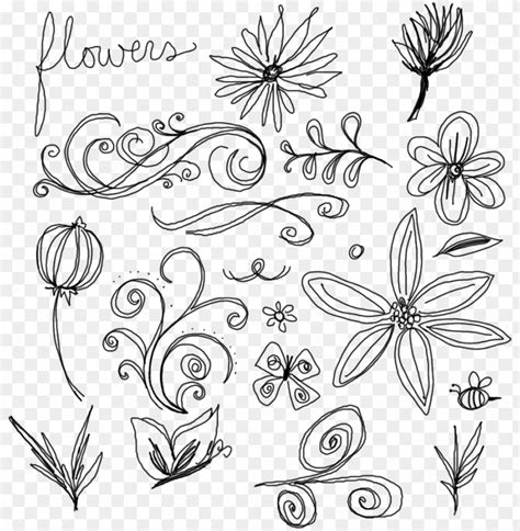 Simple Doodle Art Flowers