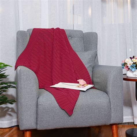 Soft 100 Cotton Knitted Throw Blanket For Couch Home Decorative