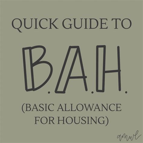 Quick Guide To Bah Basic Allowance For Housing A Military Wifes Life