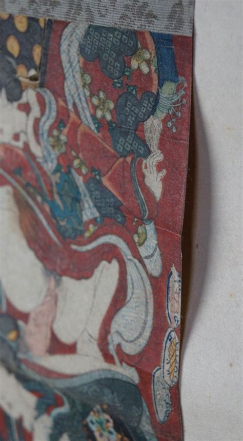 antique japanese shunga erotic art wood block print 1800s etsy