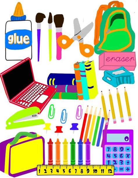School Supplies Organization And Clip Art On Wikiclipart
