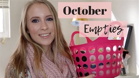 October Empties Stuff I Used Up Reviews Youtube