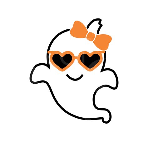 Cute Ghost with Glasses SVG, Halloween SVG, Ghost Mask SVG, Cute