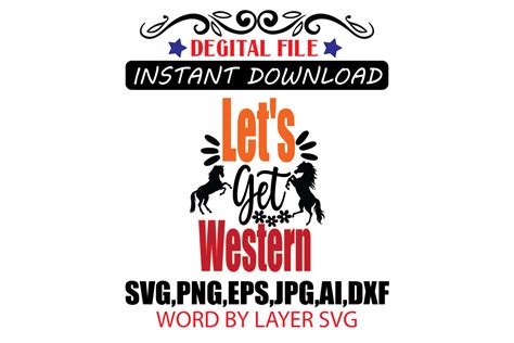 Lets Get Western Svg Cut File Graphic By Mdaminul17476 · Creative Fabrica