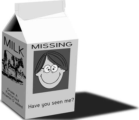 Missing Milk Carton Template