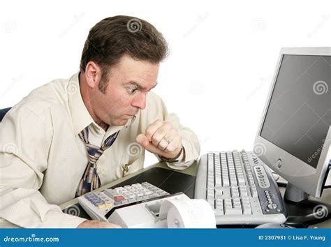 Choking Or Coughing At Work Stock Image Image Of Executive Forty