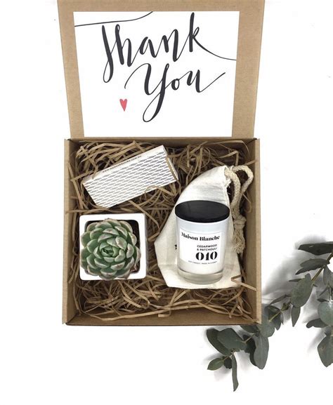 Succulents come in 2 in. Thank You Gift Box Succulent Gift Box Soy Candle | Etsy ...