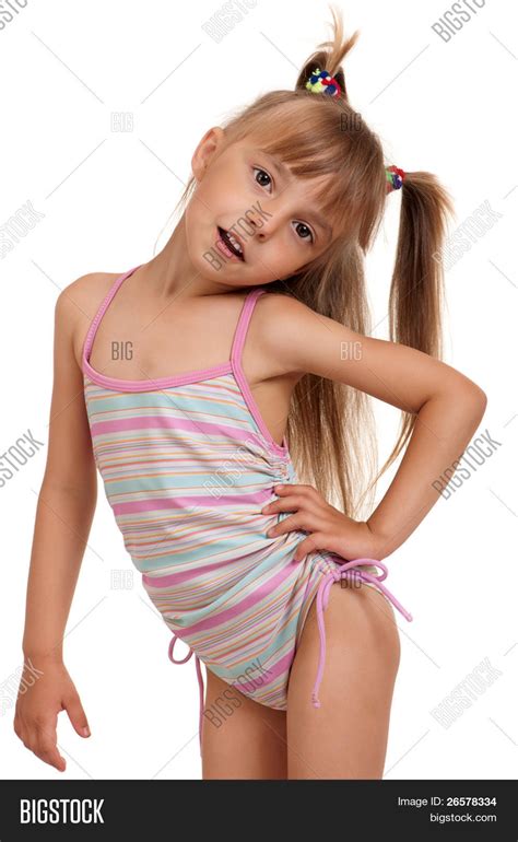 Little Beautiful Girl Wearing Pink Image And Photo Bigstock