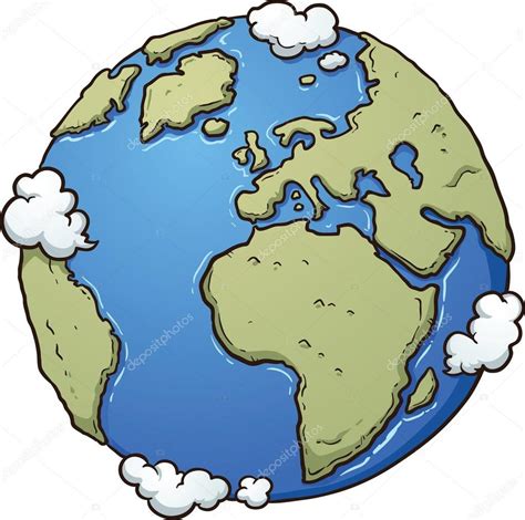 Cartoon Earth — Stock Vector © Memoangeles 26054269 Earth Drawings