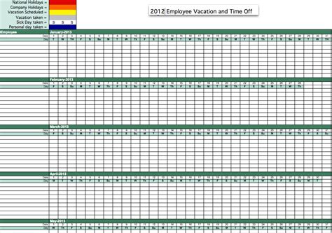 2012 Employee Vacation Time Tracking