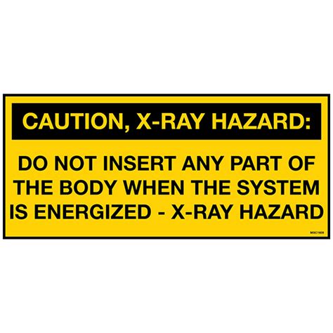 Pack Of Caution X Ray Hazard Decals 40 X 90 Ms Carita