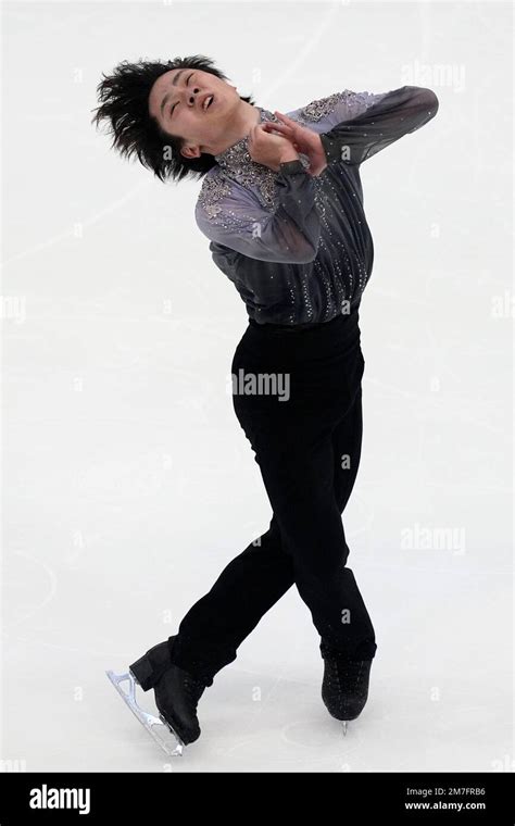 Japans Shoma Uno Competes During The Mens Free Skating At The Figure