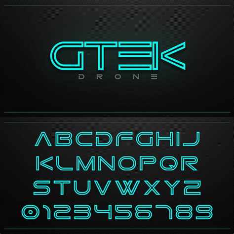 Gtek Technology Font Qbotype Fonts Fontspace Lettering Fonts