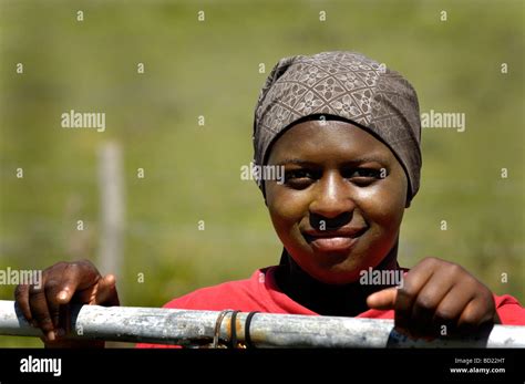 Young African Woman Posing For A Photograph Overberg Western Cape